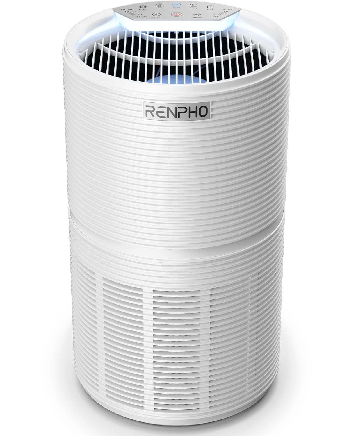 RENPHO Large Room Air Purifier for Home & Office - 960 Sq.ft Coverage with True HEPA Filter, Smart Auto/Sleep Mode, Air Quality Monitor - Eliminates Smoke, Pet Hair, Pollen & Dust - 100% Ozone Free with Timer & Child Safety Lock - Perfect for Bedrooms, Living Rooms & Nurseries