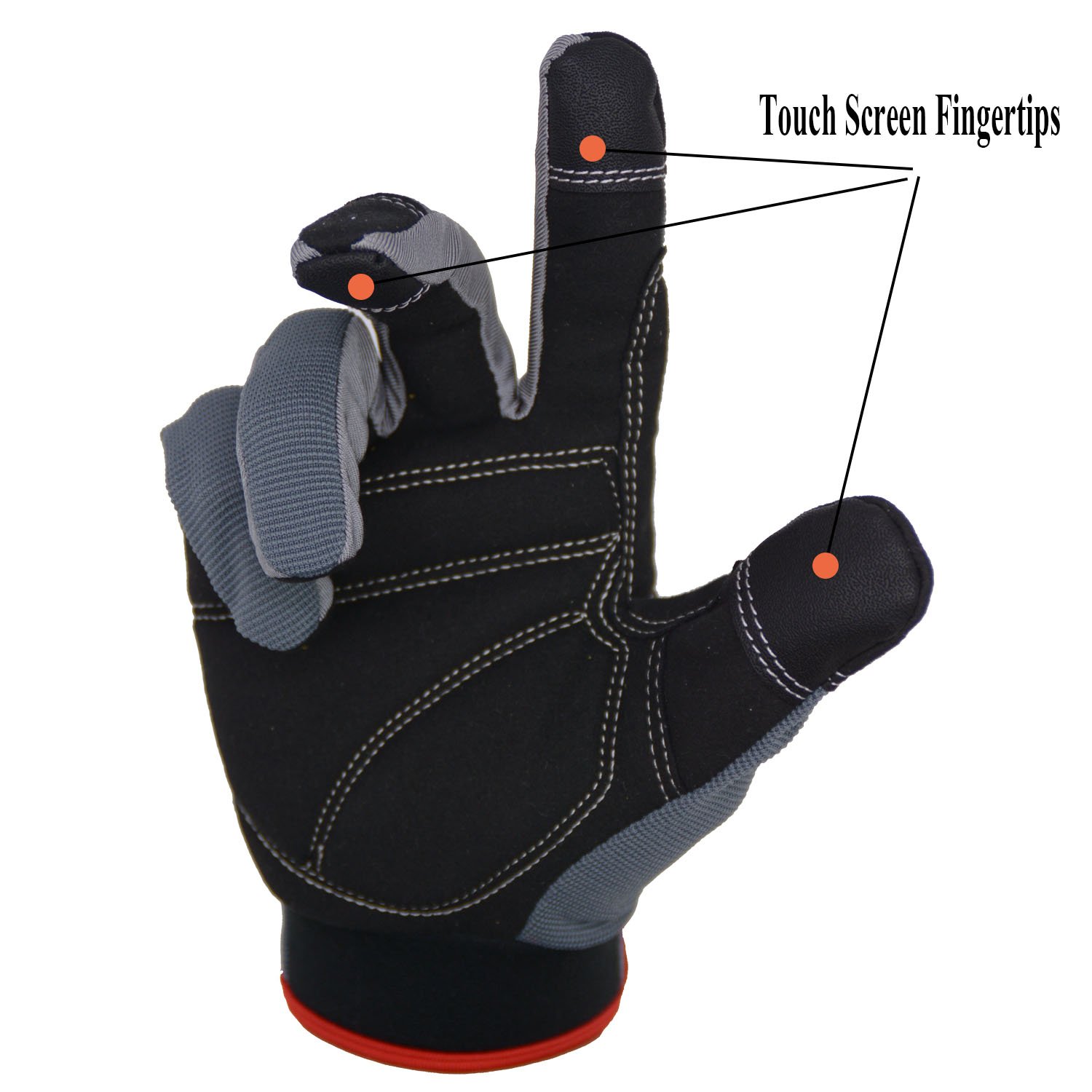 Handlandy Touchscreen Work Gloves for Men & Women - Mechanic & Yard Work