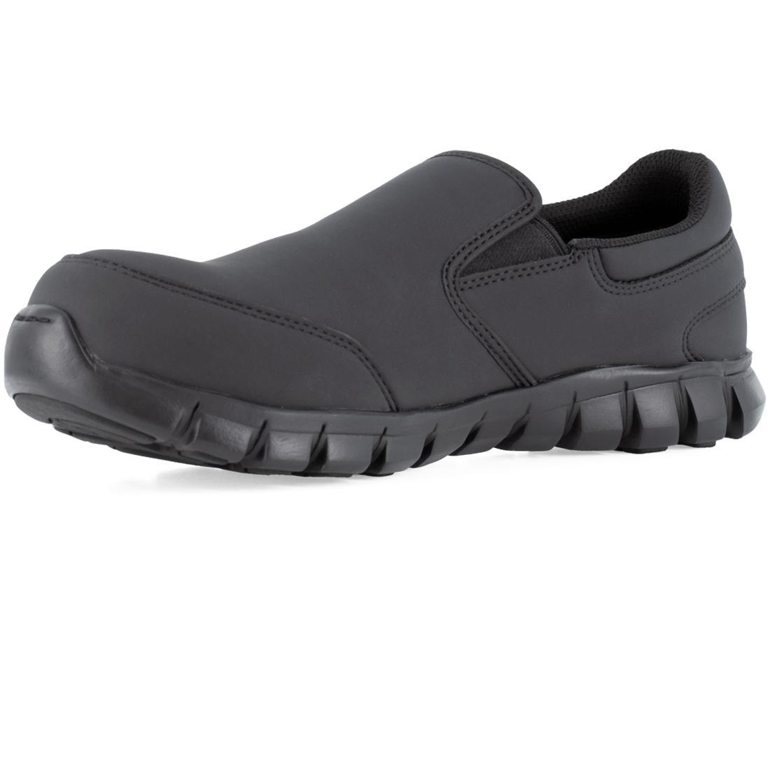 **Sublite Cushion Composite Toe Work Shoes for Men - Black Safety Shoes for Construction, Warehouse & Industrial Work - Lightweight & Comfortable**