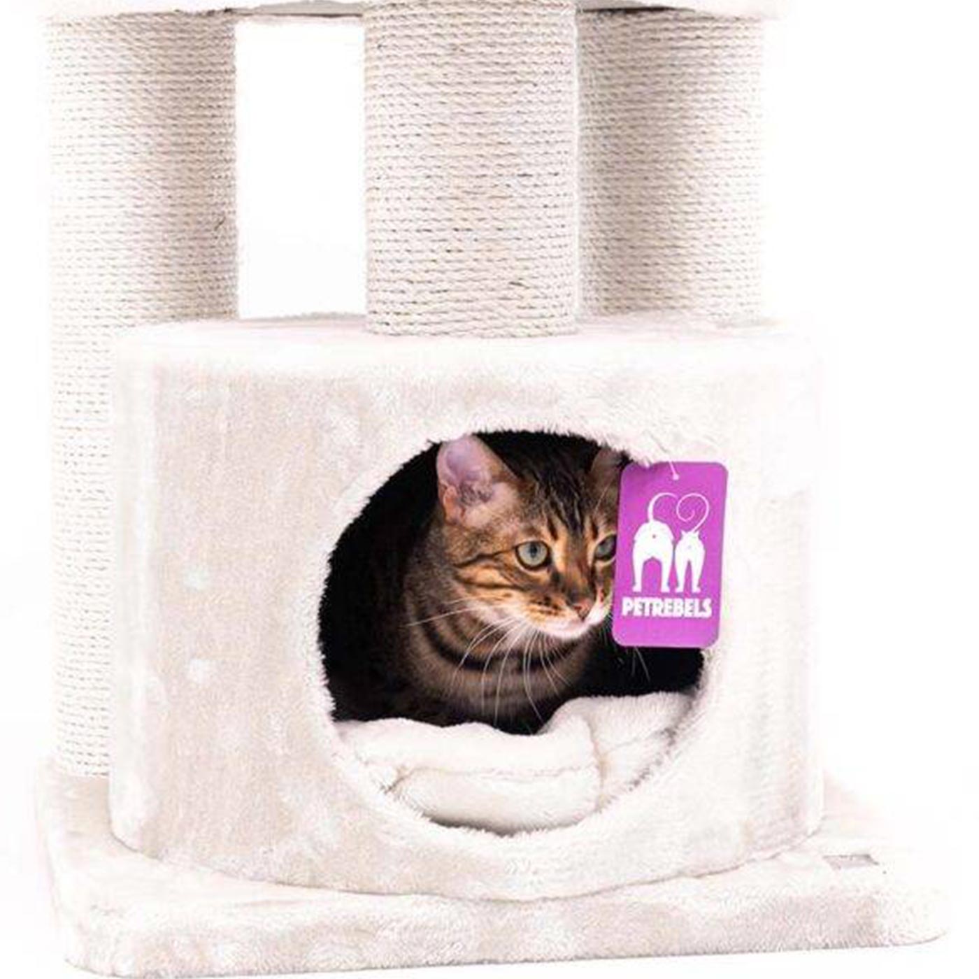 Kings & Queens Victoria 125cm Cat Tree - Premium Tall Cat Tower with Scratching Posts & Perches for Indoor Cats - Perfect for Play, Rest & Climbing in Home or Apartment