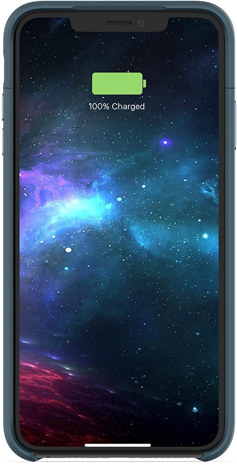 Mophie Juice Pack for iPhone XS Max - 2200mAh Wireless Charging Battery Case (Blue) | Portable Power Bank for Travel, Work & Outdoor Activities