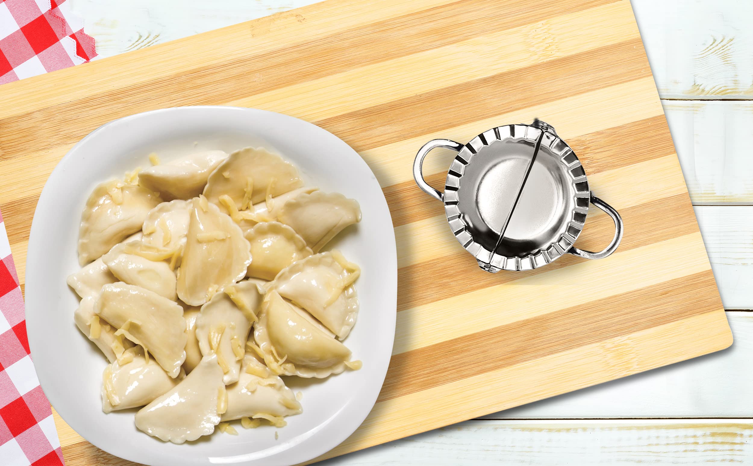 3 Inch Stainless Steel Empanada, Ravioli, Gyoza & Dumpling Maker - Perfect for Homemade Pastries, Asian Cuisine & Quick Snacks
