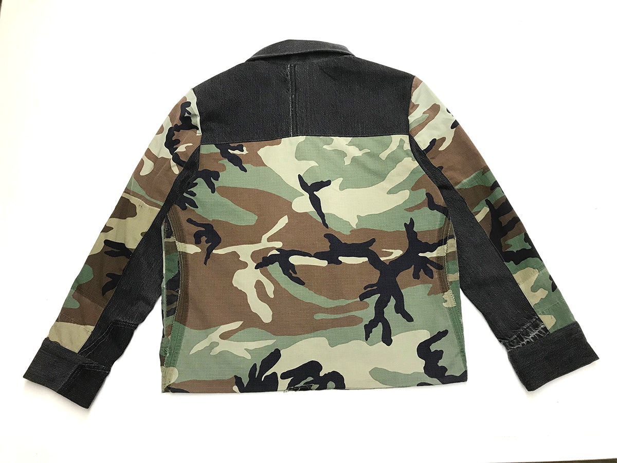 SE4 Camo Denim Jacket for Men - Military Style Tactical Jacket with Multiple Pockets | Outdoor Adventure, Hunting & Casual Wear