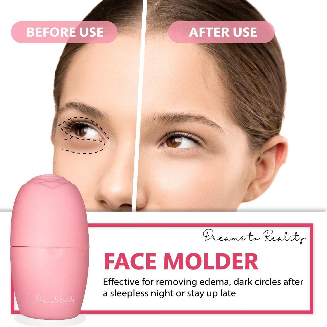 Facial Ice Roller for Puffiness Relief - Reusable Ice Cube Mold for Eye & Face Care - Beauty Skin Care Set for Cooling & Soothing