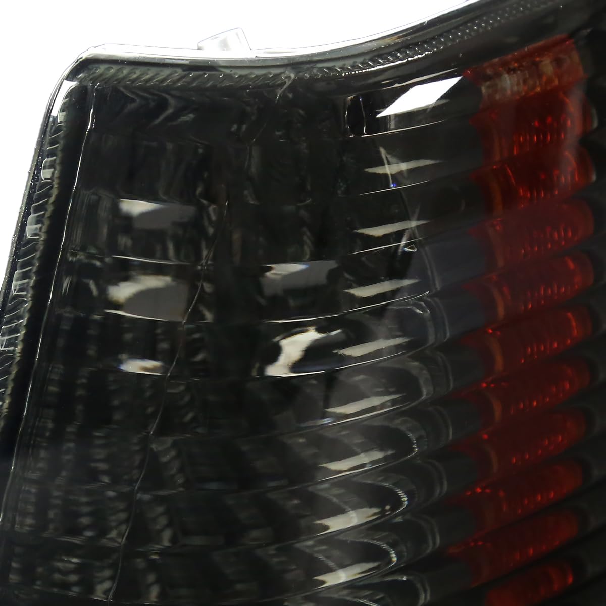Smoke Tinted Headlights & Bumper Corner Lamps for 1993-1996 Jeep Grand Cherokee - Blackout Style Upgrade for Off-Road & Night Driving