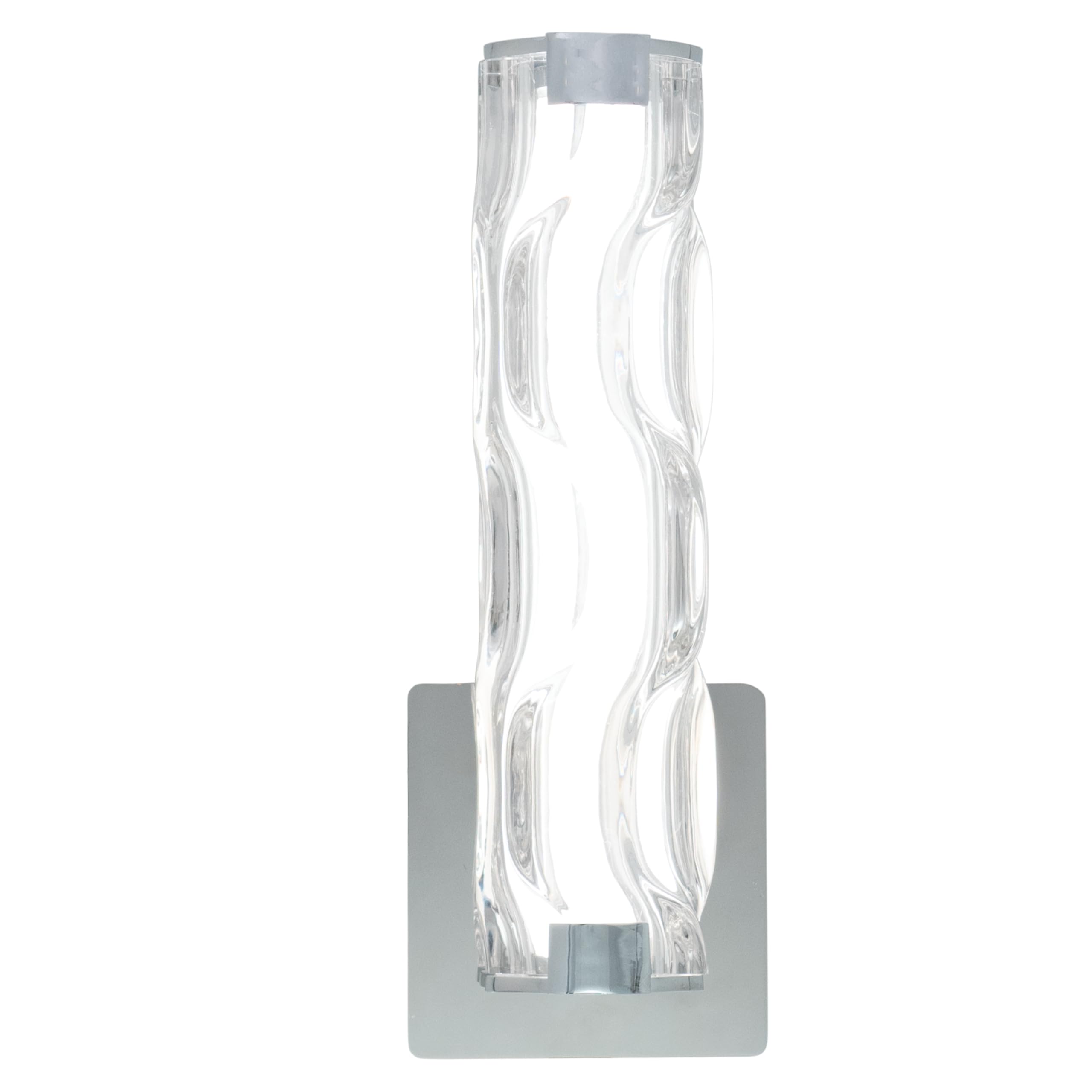 1-Light LED Chrome Bathroom Vanity Light Fixture with Clear Glass - Modern Lighting for Bathroom, Powder Room & Dressing Area