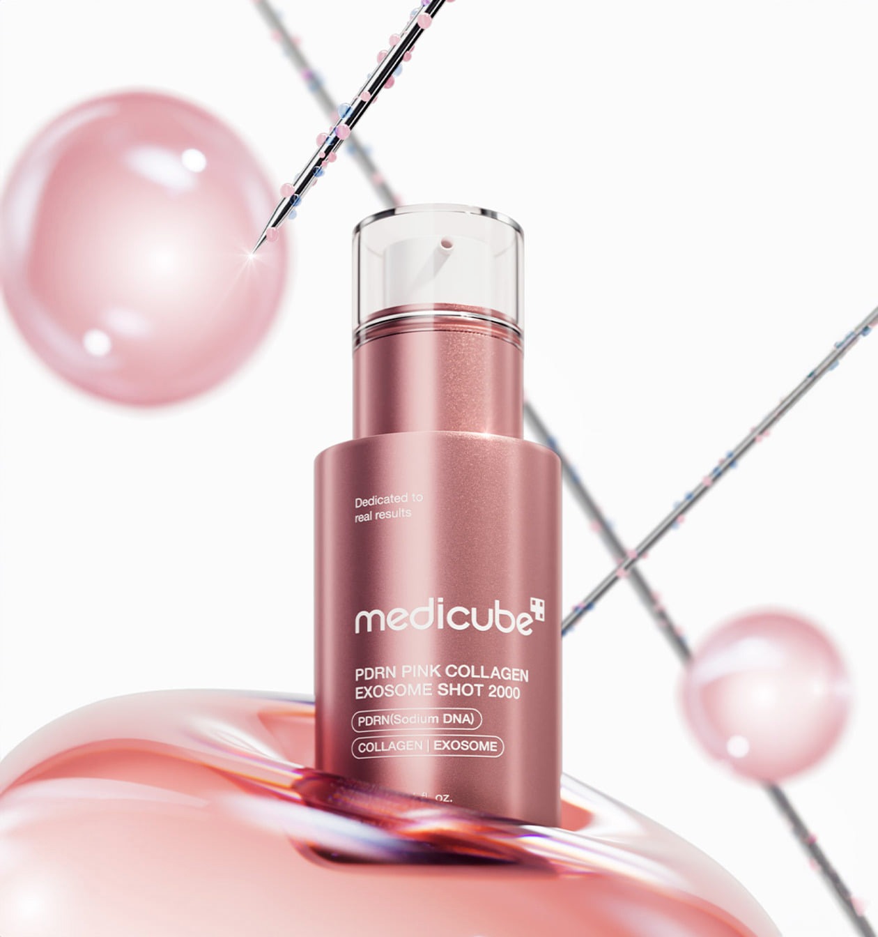 Medicube PDRN Pink Exosome Shot Serum 2000 - 30ml Anti-Aging Face Serum for Wrinkles & Hydration | Perfect for Night Skincare Routine & Daily Moisturizing