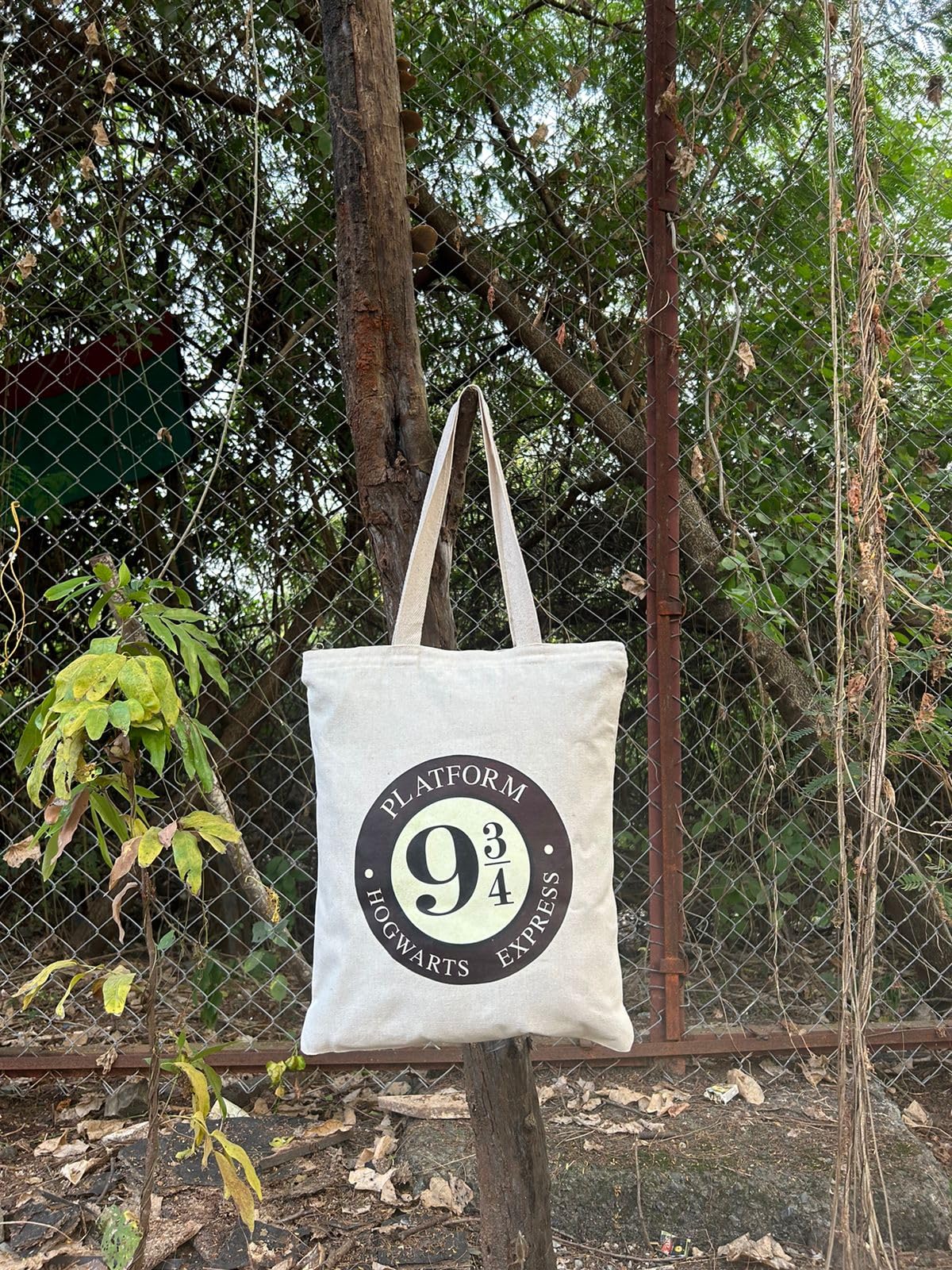 Harry Potter Themed White Tote Bag - Reusable Shopping & Grocery Bag Bundle | Durable Multipurpose Eco-Friendly Cotton Tote for Fans, School, Work, Beach & Daily Use