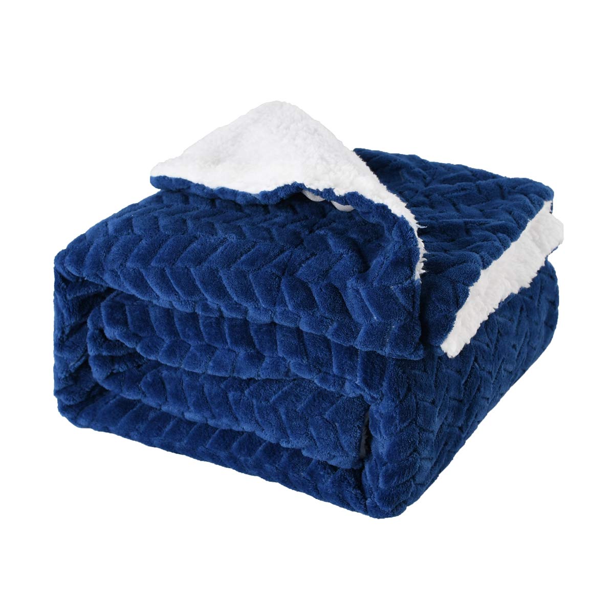 Premium Lamb Cashmere Blanket - Ultra Soft Velvet Blue Throw Blanket for Women, Men & Kids | Double Layer Warm Fleece Blanket for Couch, Sofa & Bed (51
