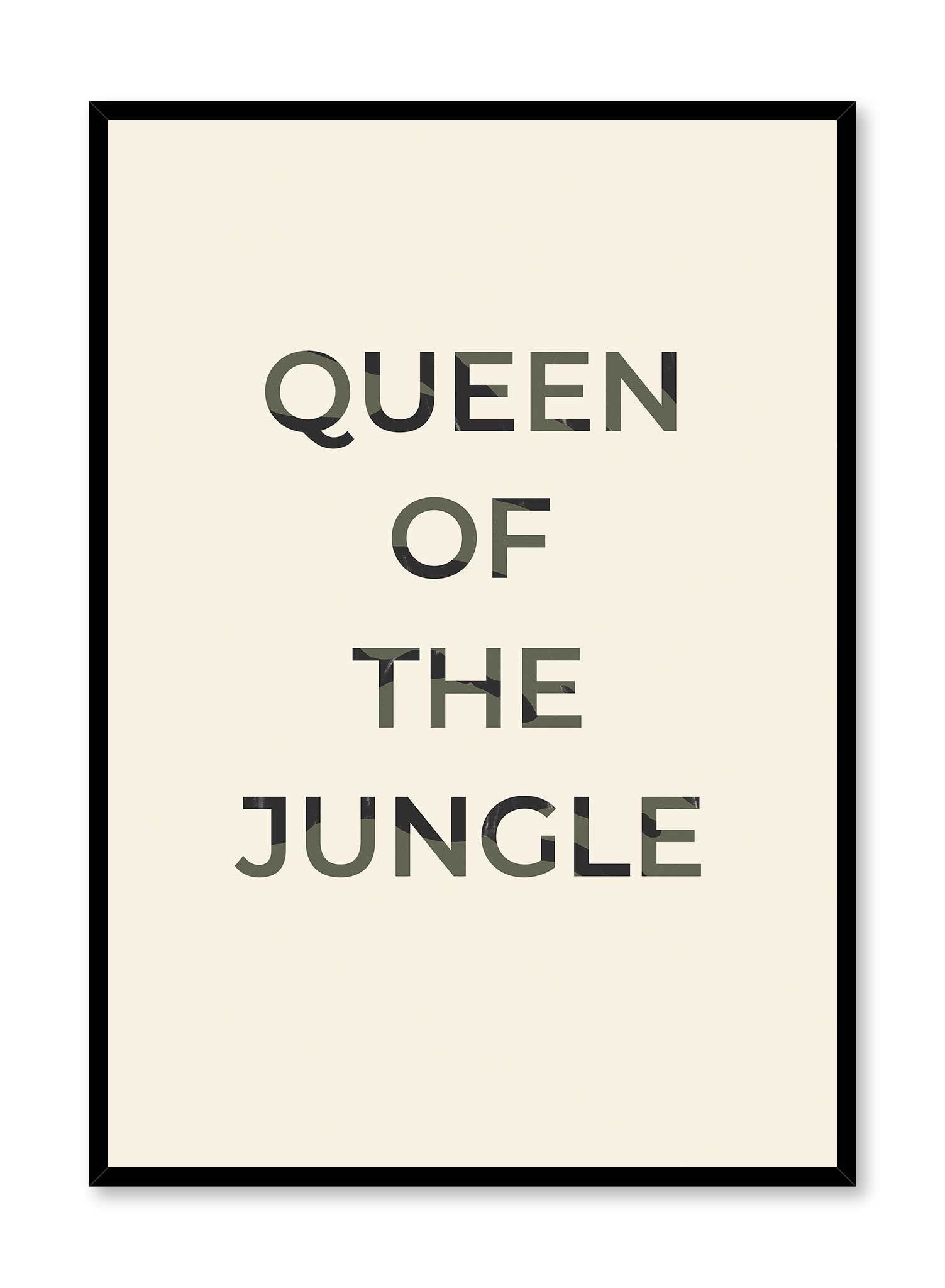 Jungle Royalty Animal Print Poster - Tropical Wildlife Wall Art Decor for Living Room, Bedroom & Office