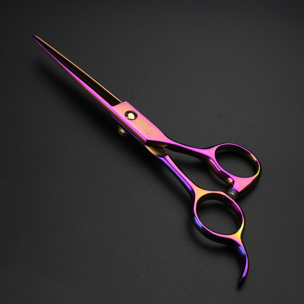 6 Inch Professional Hairdressing Scissors Set - Sharp Hair Cutting & Thinning Shears with Purple Spring - Perfect for Salon, Home Styling & DIY Haircuts