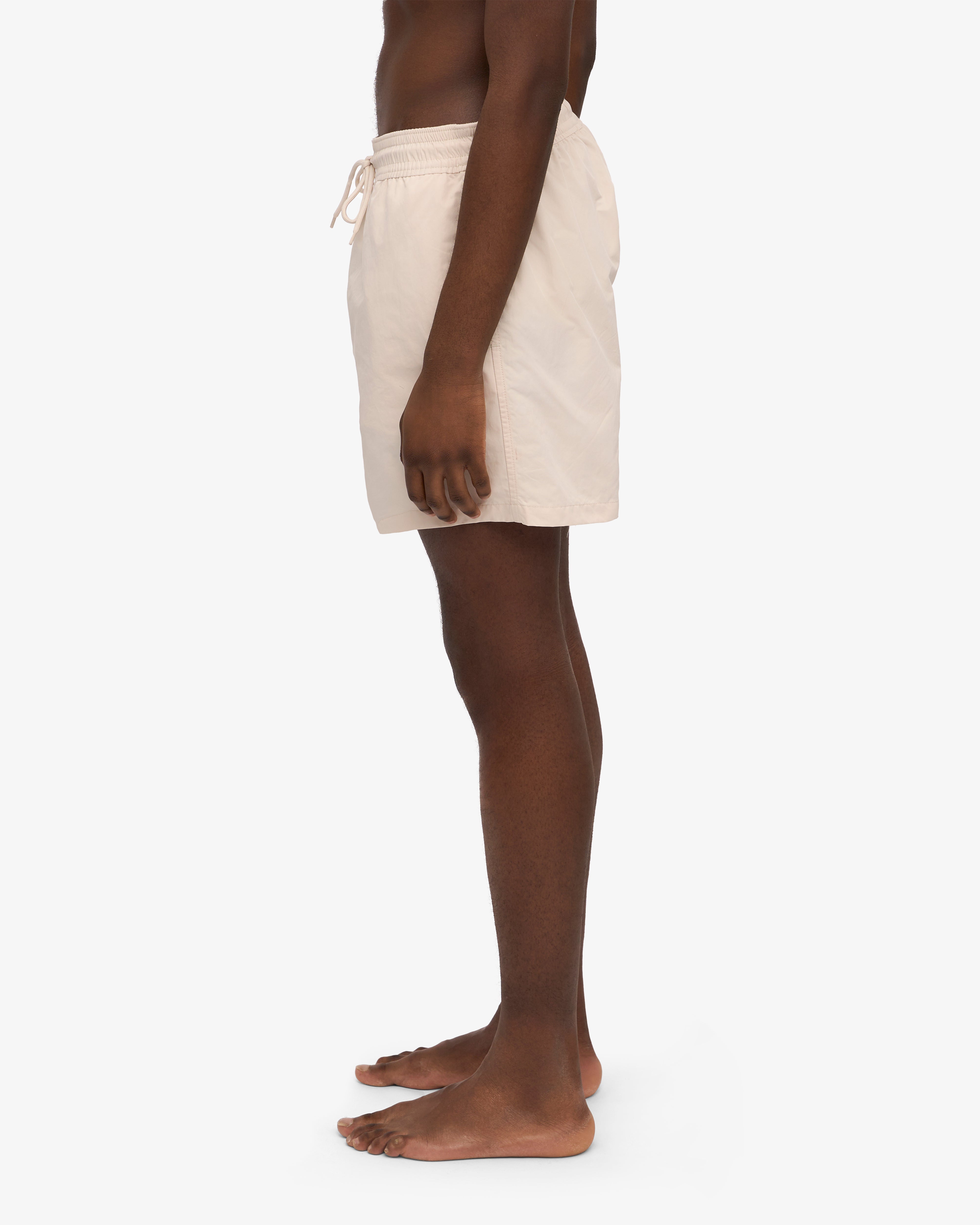 Classic Swim Shorts for Men - Ivory White Quick-Dry Beach Shorts - Perfect for Swimming, Surfing, and Summer Vacation