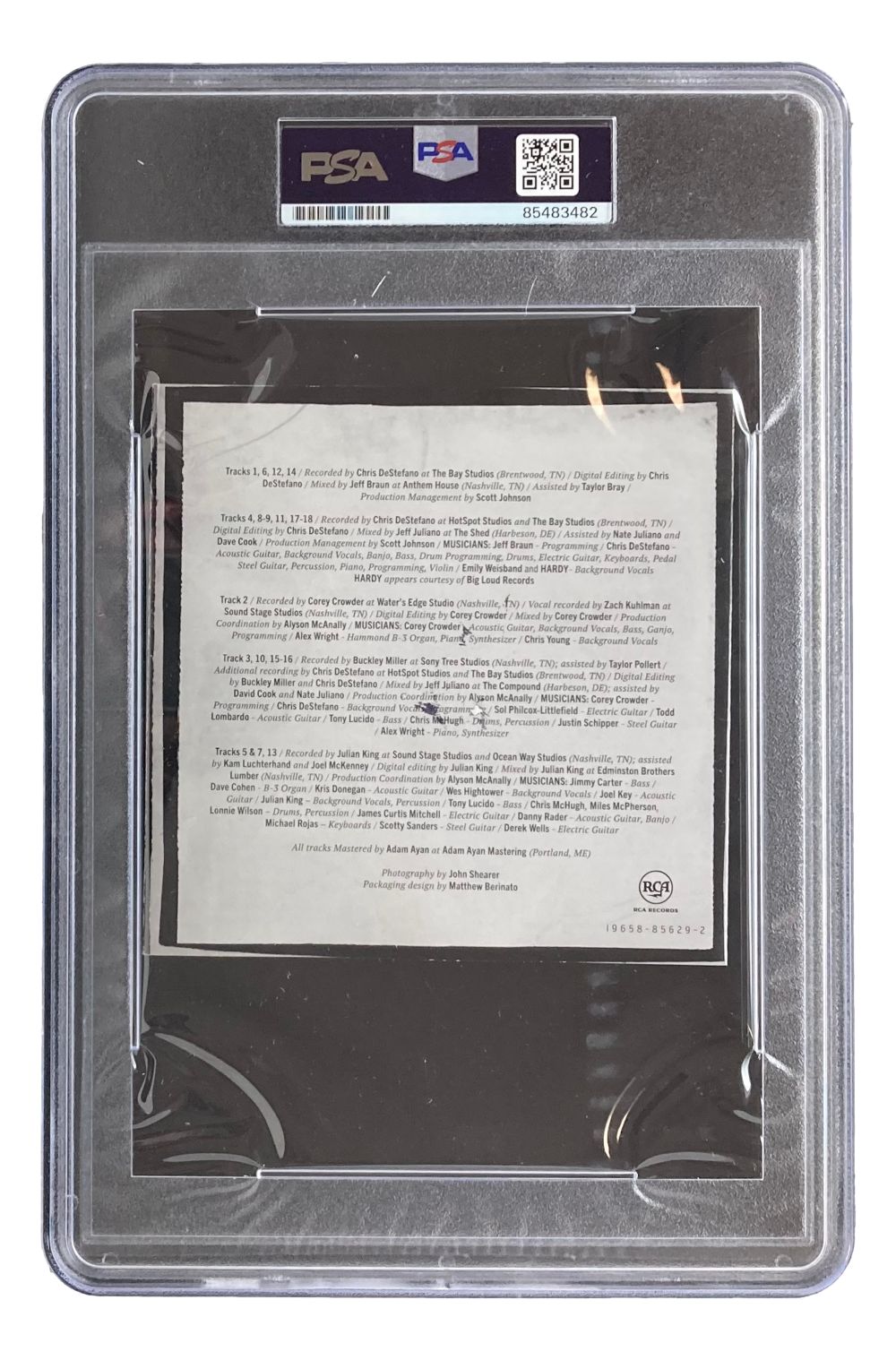 Chris Young Signed Slabbed Young Love & Saturday Nights CD Booklet PSA Certified - Perfect for Country Music Collectors & Autograph Memorabilia Displays