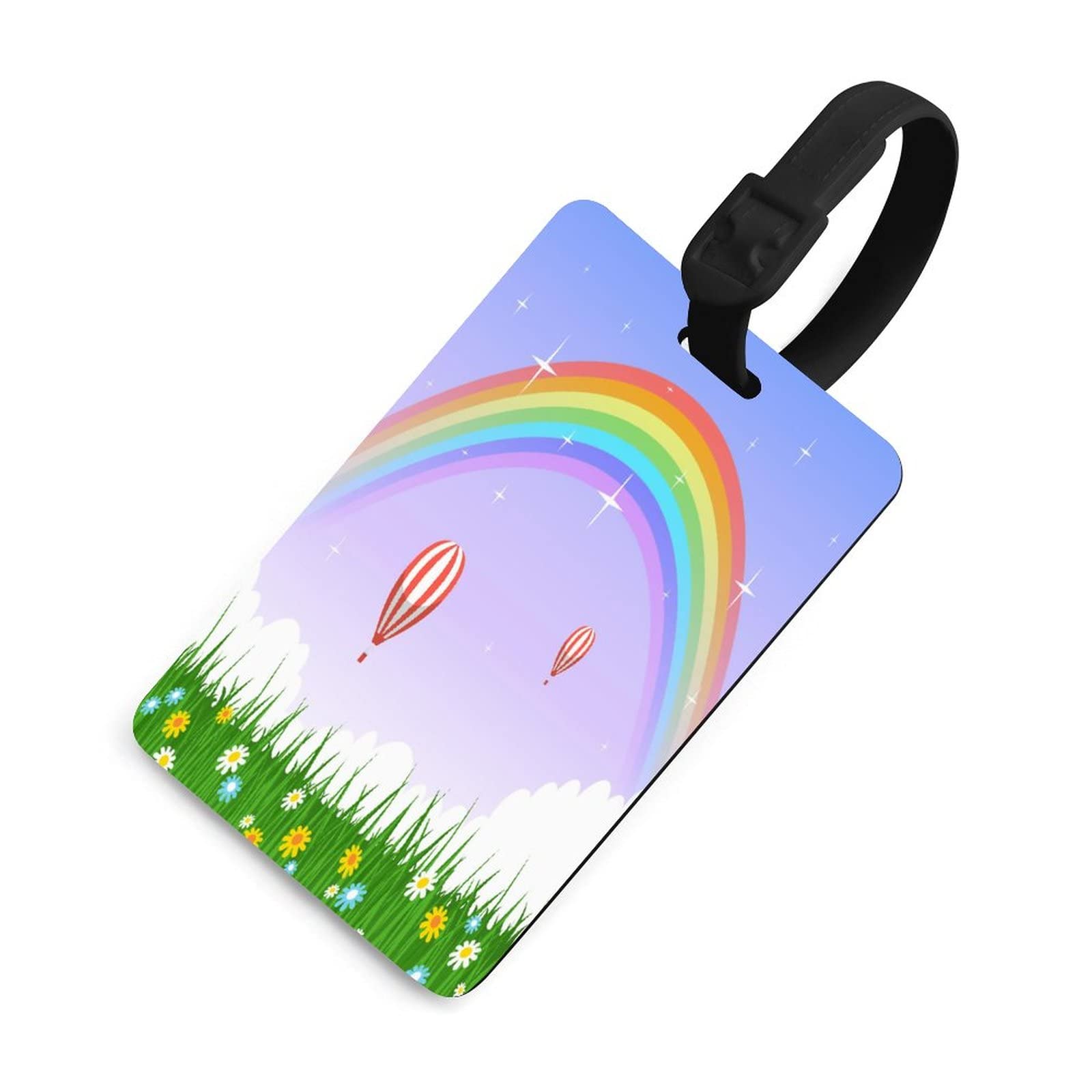 Colorful Hot Air Balloon Luggage Tags - Travel ID Holders for Suitcases & Business Trips