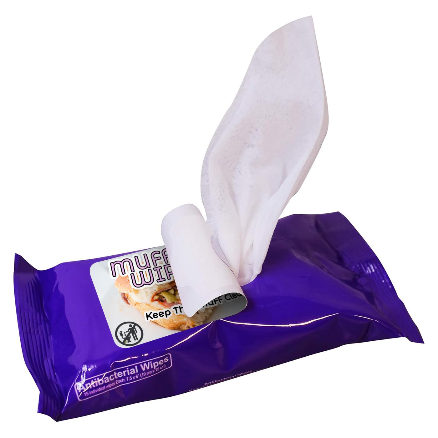 Funny Muff Wipes for Adults - Travel Size Wet Wipes for Men & Women - Perfect Stocking Stuffer Gift & On-the-Go Hygiene Solution - Great for Travel, Gym, Camping & Everyday Use