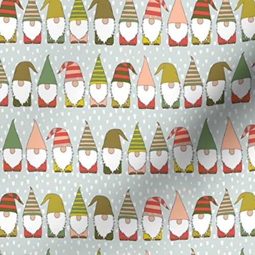 Christmas Gnomes Printed Minky Fabric Fat Quarter - Soft Plush Fabric for Sewing Baby Blankets, Quilt Backing & DIY Crafts - Perfect for Holiday Decor & Gift Making