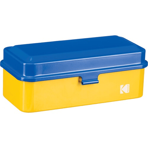 Kodak Steel 120/135mm Film Storage Case - Blue Lid & Yellow Body - Perfect for Film Protection, Travel & Photography Enthusiasts