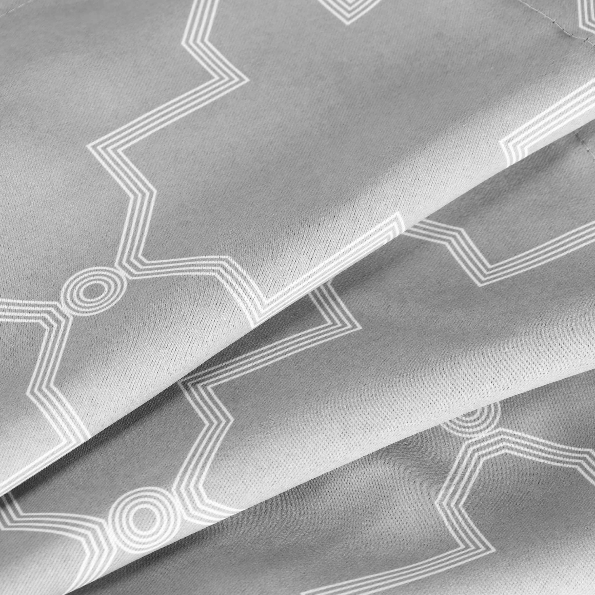 Blackout Curtain Panels with Grommet Header - Imperial Trellis Design for Bedroom & Living Room - Thermal Insulated & Noise Reducing Window Drapes