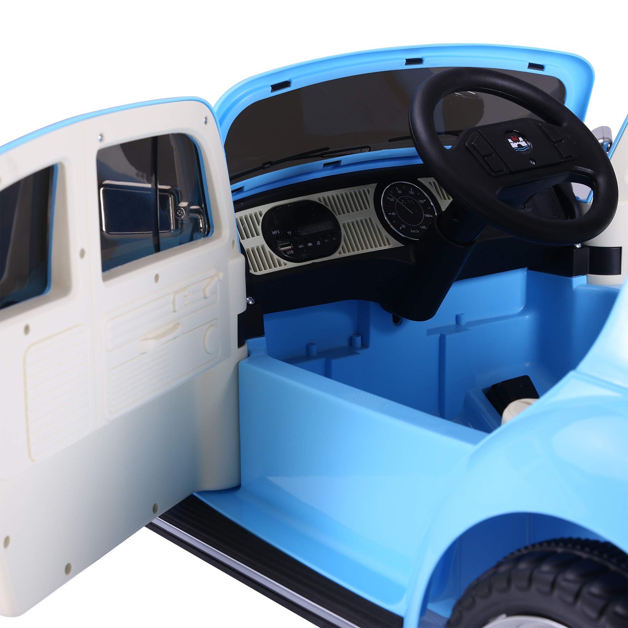 **Volkswagen Beetle Electric Kids Ride-On Car – 6V Battery-Powered Toy with Remote Control, Music, Horn & LED Lights – Blue Ride-On Car for Boys & Girls Ages 3-6 – Perfect for Indoor & Outdoor Play**