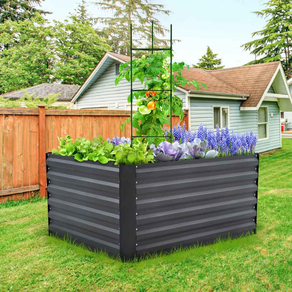 Elevated Raised Garden Bed Kit for Vegetables, Herbs & Flowers - Durable Outdoor Planter Box for Backyard, Patio & Balcony Gardening