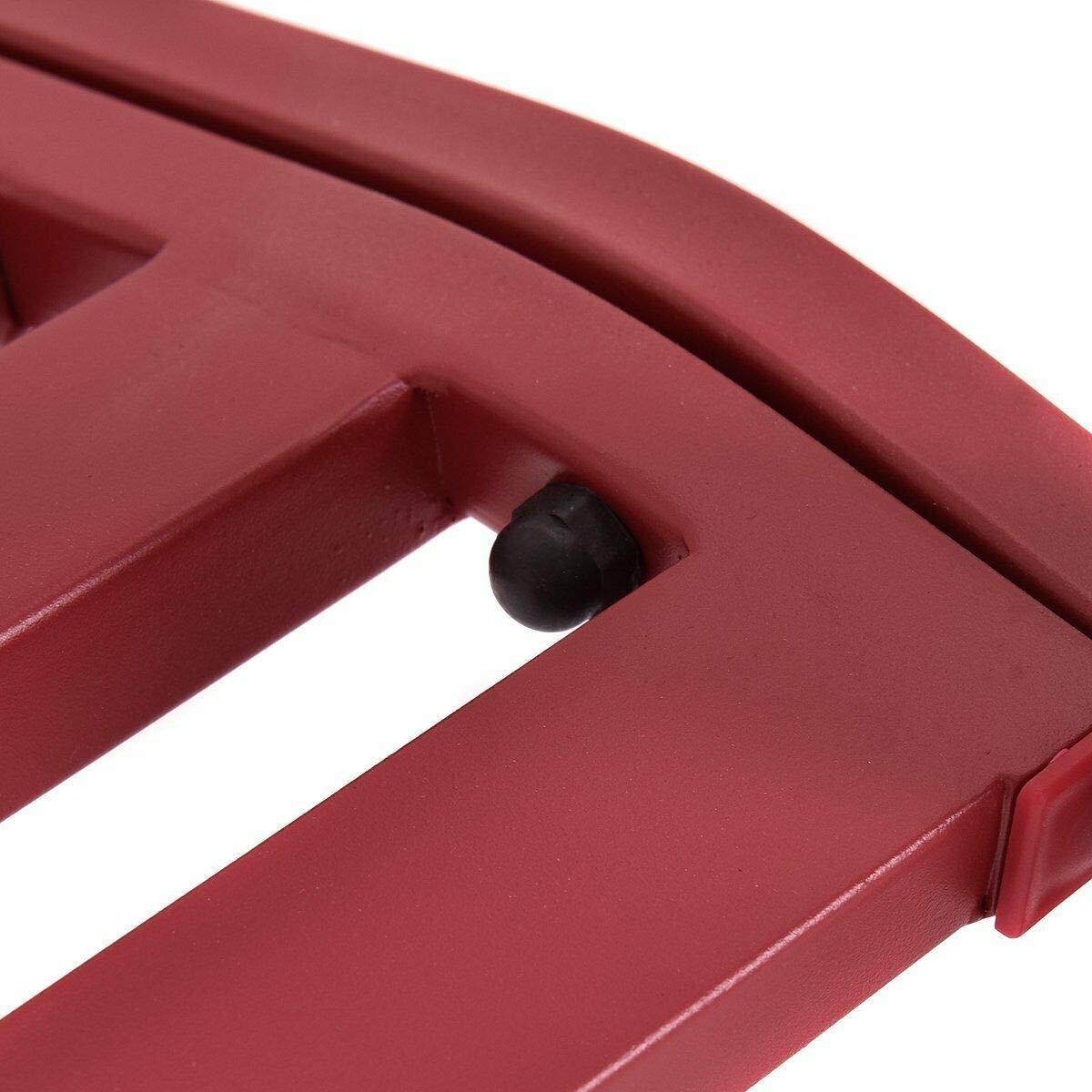 MAREEYA SHOP Cast Iron Garden Bench - Outdoor Patio Furniture for Yard, Park & Porch - Durable Red Metal Chair for Relaxing in Backyard, Garden or Outdoor Spaces