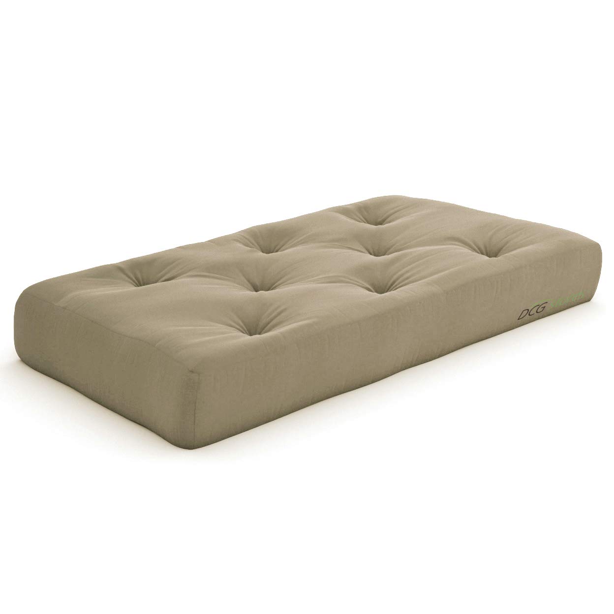 Nirvana Futons 6-Inch Comfort Chair Futon Mattress - Khaki Twill, Made in USA | Perfect for Small Spaces, Guest Rooms & Dorm Rooms