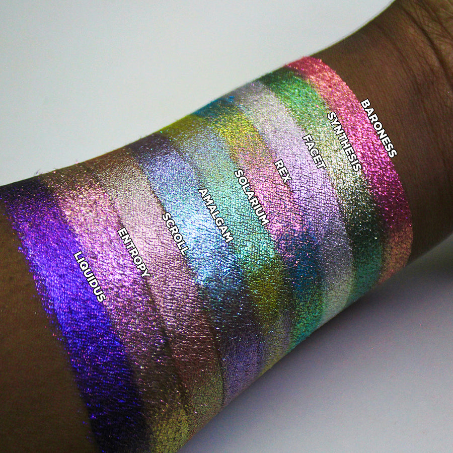 Baroness Glitter Vibrant Multichrome Eyeshadow Palette - Long Lasting Pigmented Makeup for Party, Halloween & Special Occasion Looks