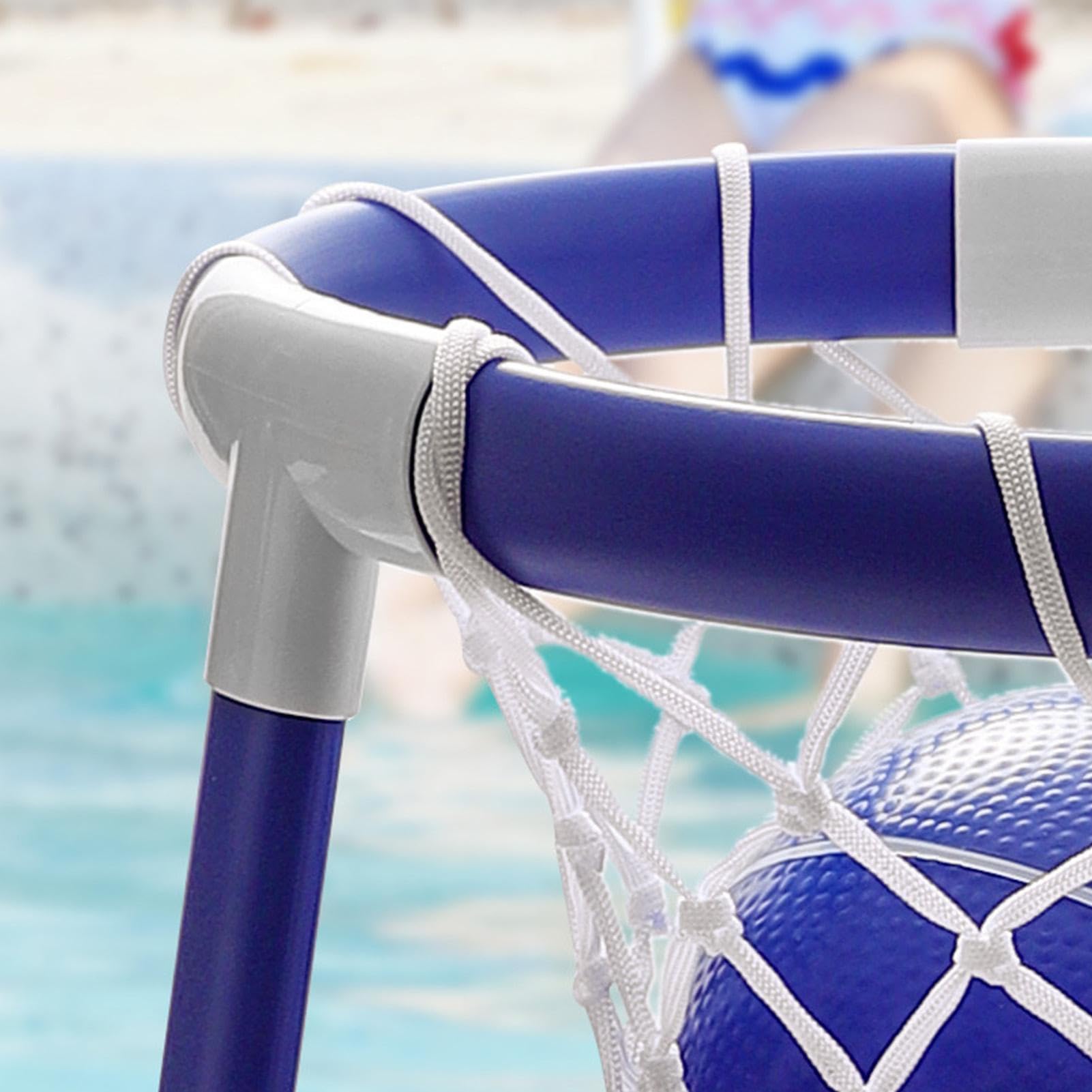 Floating Pool Basketball Hoop - Kids Water Basketball Game Set with 2 Balls & Air Pump - Fun Outdoor Summer Pool Toy for Kids and Adults - Perfect for Backyard, Beach, and Swimming Pool Parties