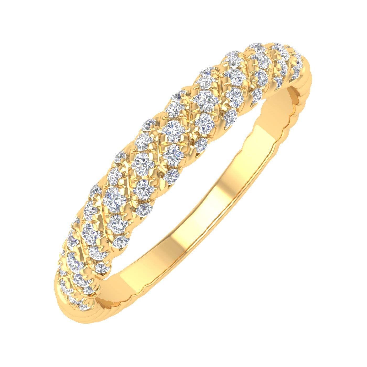 1/4 Carat Diamond Wedding Band Ring in 10K Gold - Elegant Bridal Jewelry for Engagement, Anniversary & Special Occasions