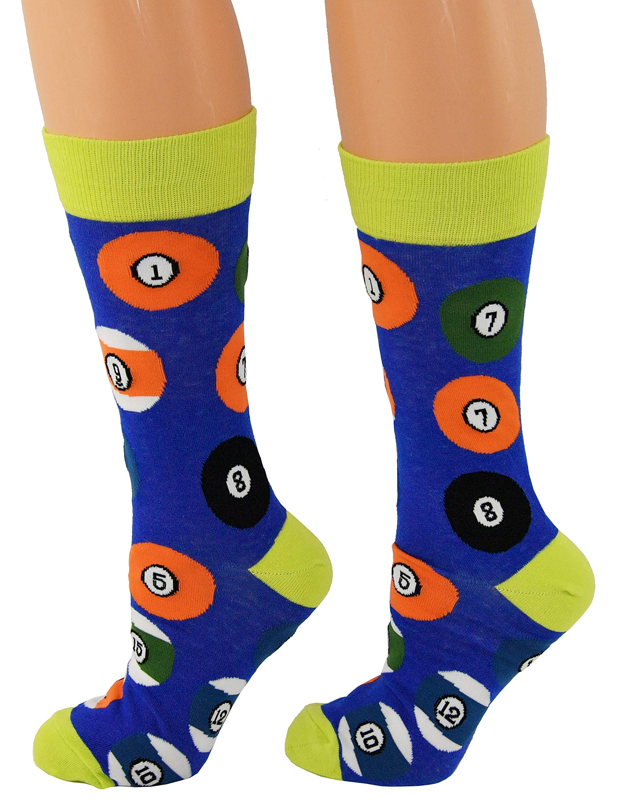 Fun Pool-Themed Novelty Socks for Men & Women - Crazy Billiard Design Comfortable Casual Socks - Perfect for Pool Parties, Game Nights & Gifts for Billiards Lovers