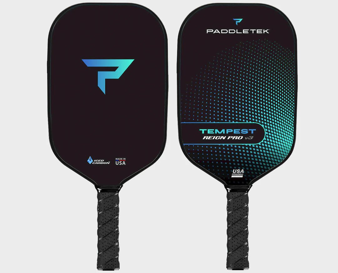 Paddletek Tempest Reign PRO V3 Pickleball Paddle - Premium Carbon Fiber Surface | USAPA Approved | Ideal for Tournament Play & Competitive Pickleball Games