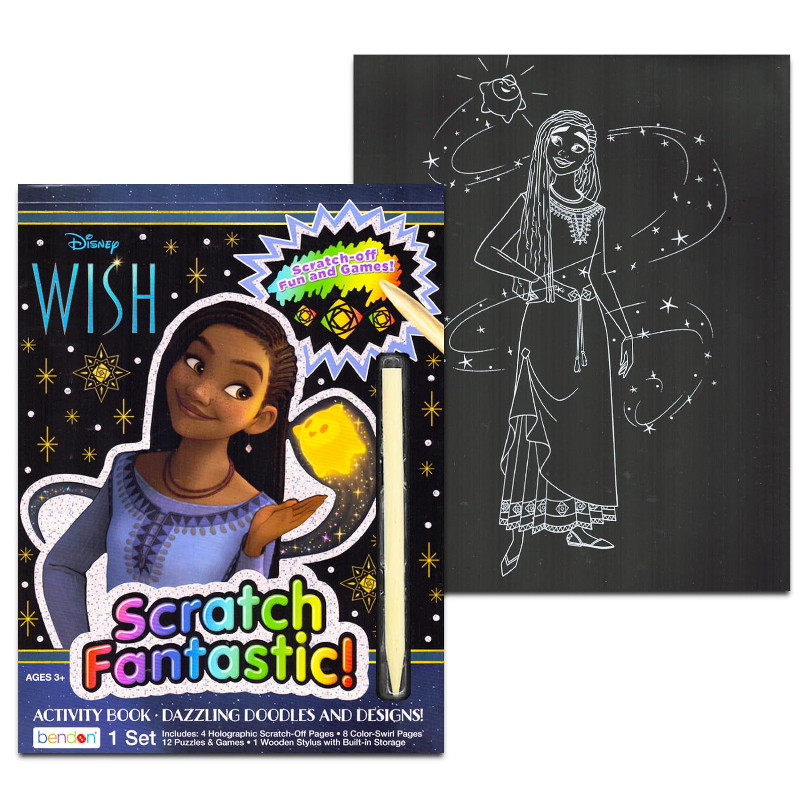 Disney Frozen Scratch Art for Kids - 3 Books with Stickers for Creative Play