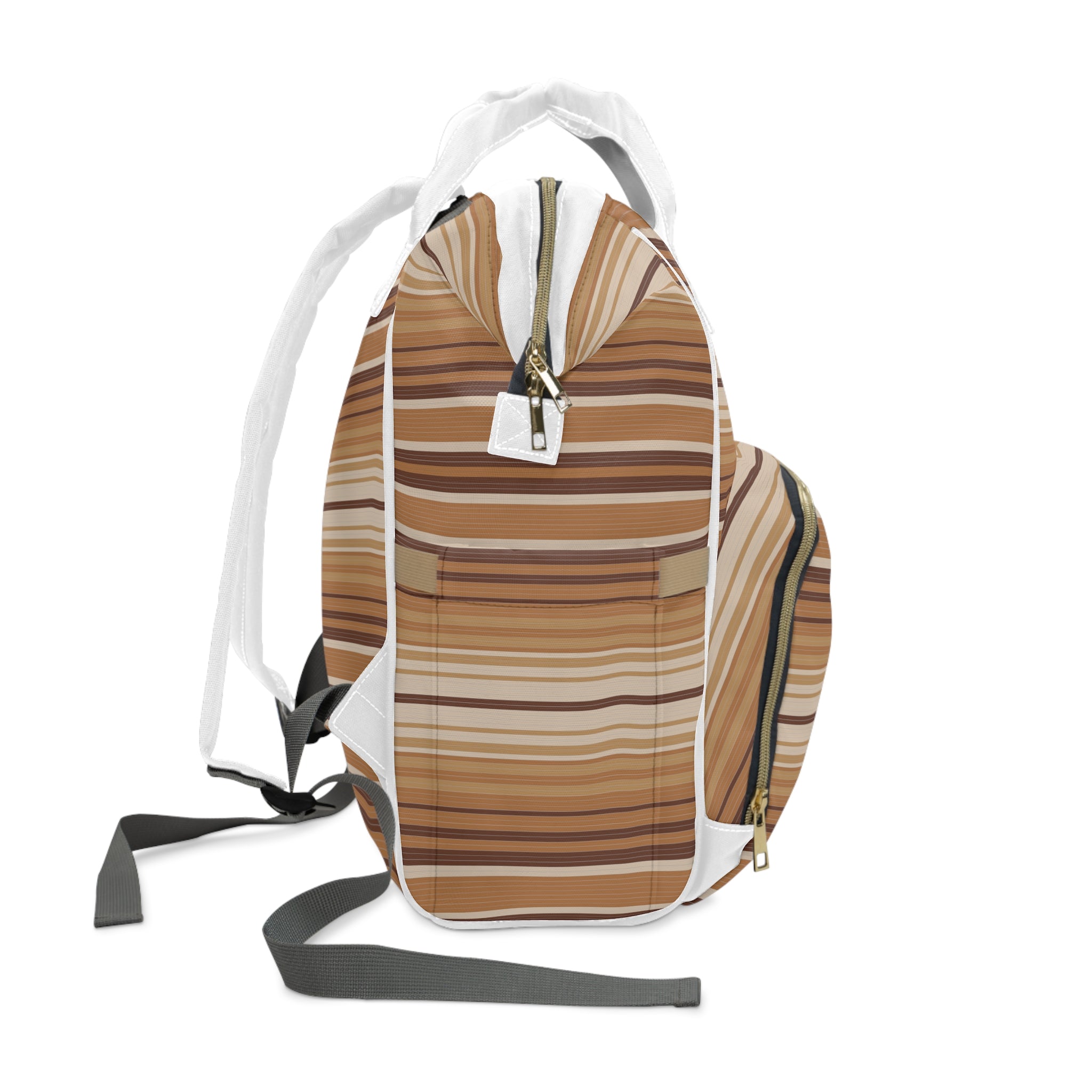 Stylish Striped Southwestern Diaper Backpack - Multifunctional Baby Bag for Moms, Perfect for Travel & Daily Use