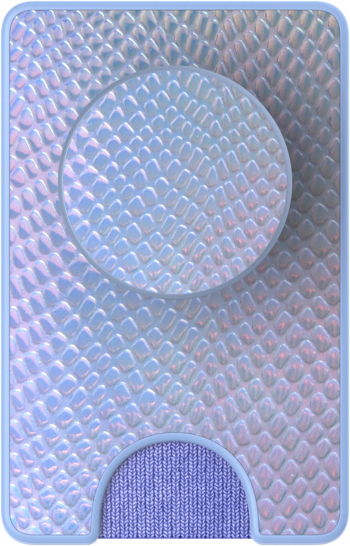 PopSockets PopWallet+ with Swappable PopTop - Phone Grip & Stand, Slim Card Wallet for iPhone & Samsung (Removable, Iridescent Snake) - Perfect for Travel, Shopping & Everyday Use