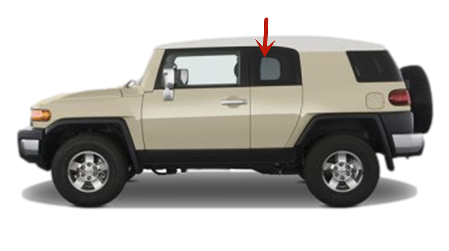 Toyota FJ Cruiser 2007-2014 Driver Side Rear Access Door Window Glass Replacement - Perfect for Off-Road Adventures & Daily Commutes