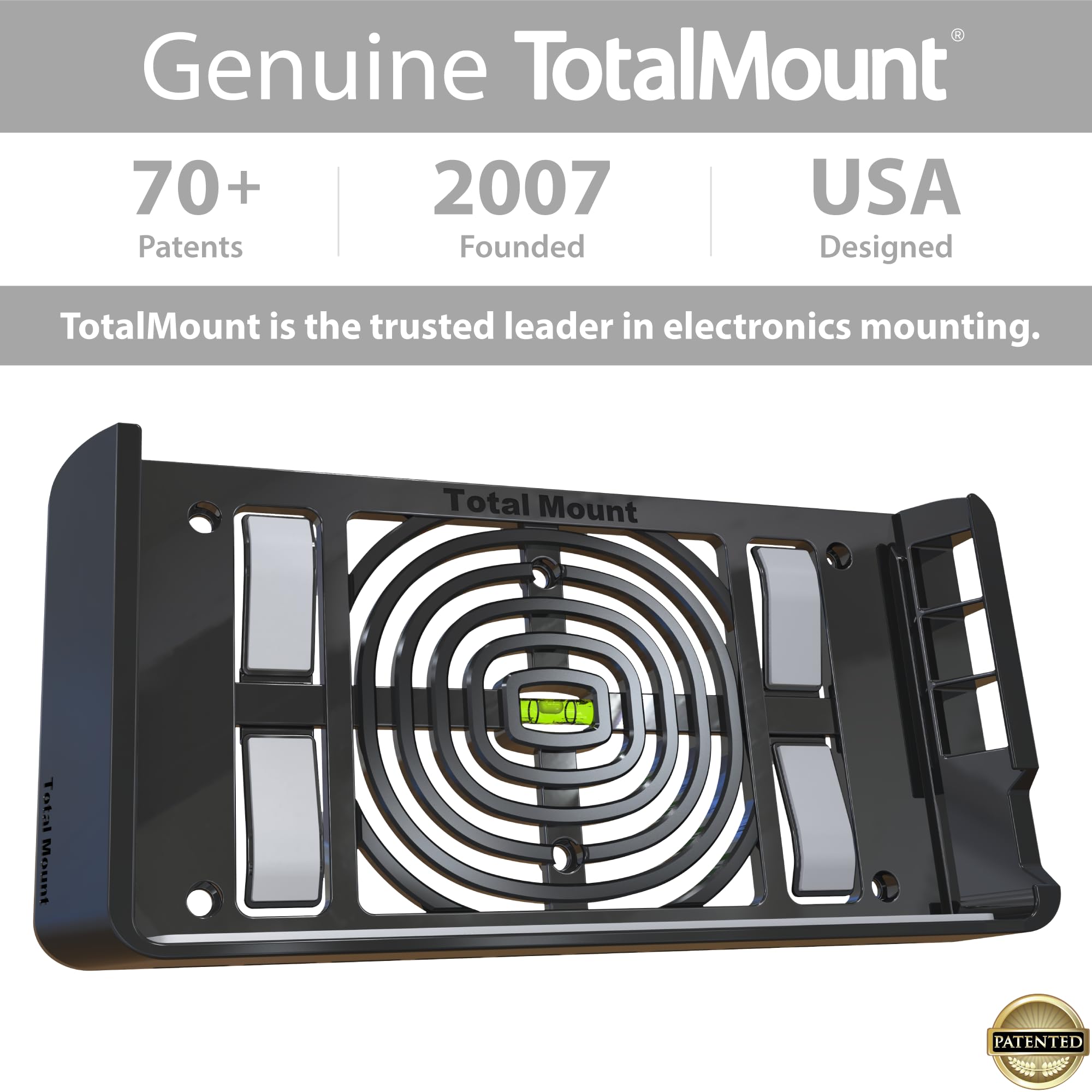 TotalMount Wall Mounting System for Sony PlayStation 4 Slim - Secure Space-Saving PS4 Slim Mount with Adjustable Angle - Perfect for Gaming Rooms & Small Spaces