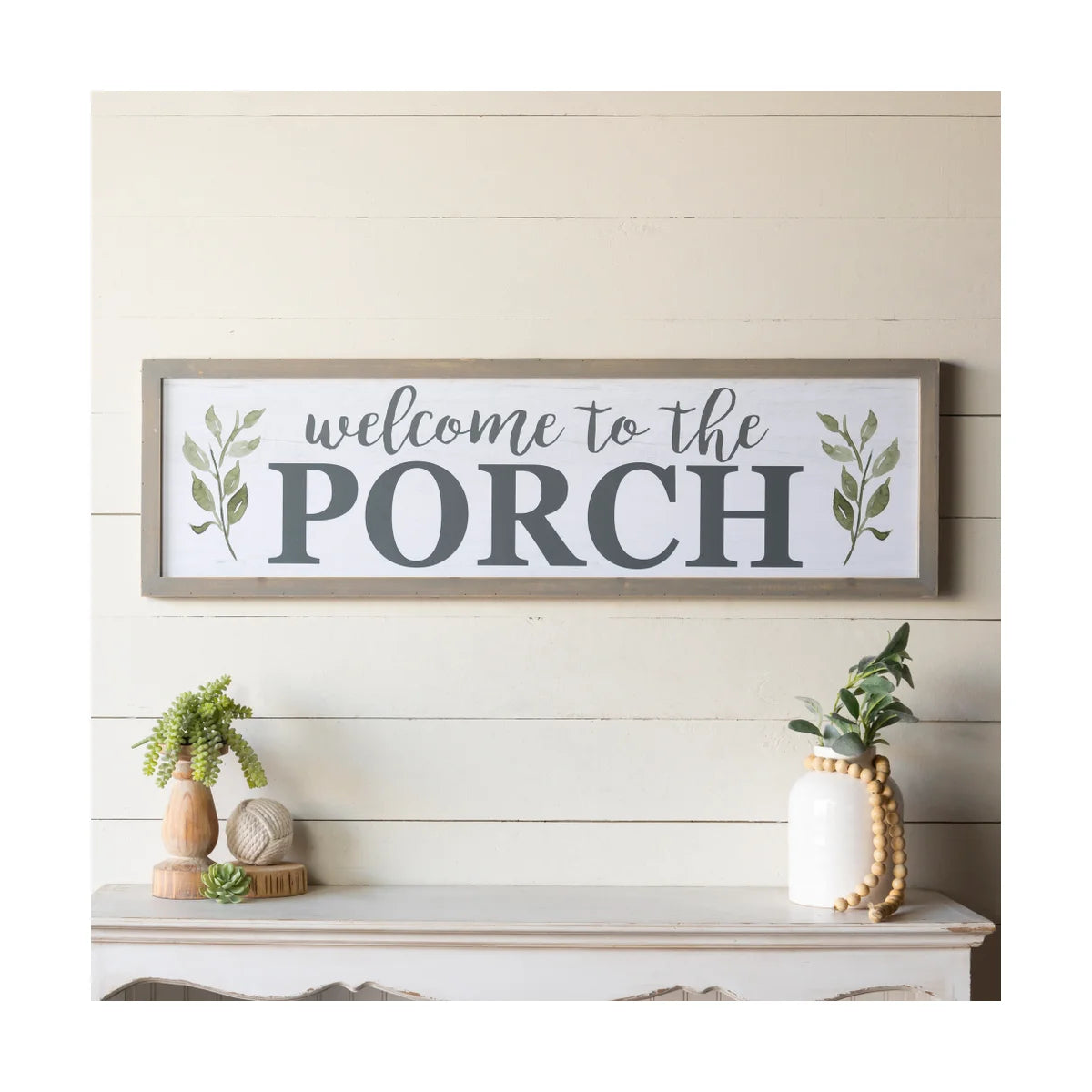 Welcome to the Porch Wood Sign - Handmade Rustic Farmhouse Decor for Front Door Entryway - Perfect for Home, Garden, and Outdoor Greetings