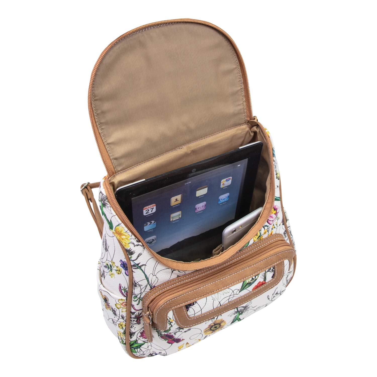 MultiSac Women's Major Backpack - Stylish & Durable Vienna/Hazelnut Laptop Backpack for Work, Travel & College | Perfect for Professionals & Students