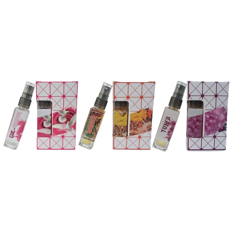 Luxury Unisex Eau De Parfum Set - 3 x 8ml Premium Long Lasting Fragrances by Raro Aroma | Designer Inspired Scents for Men & Women | Perfect for Travel, Gifts & Daily Wear