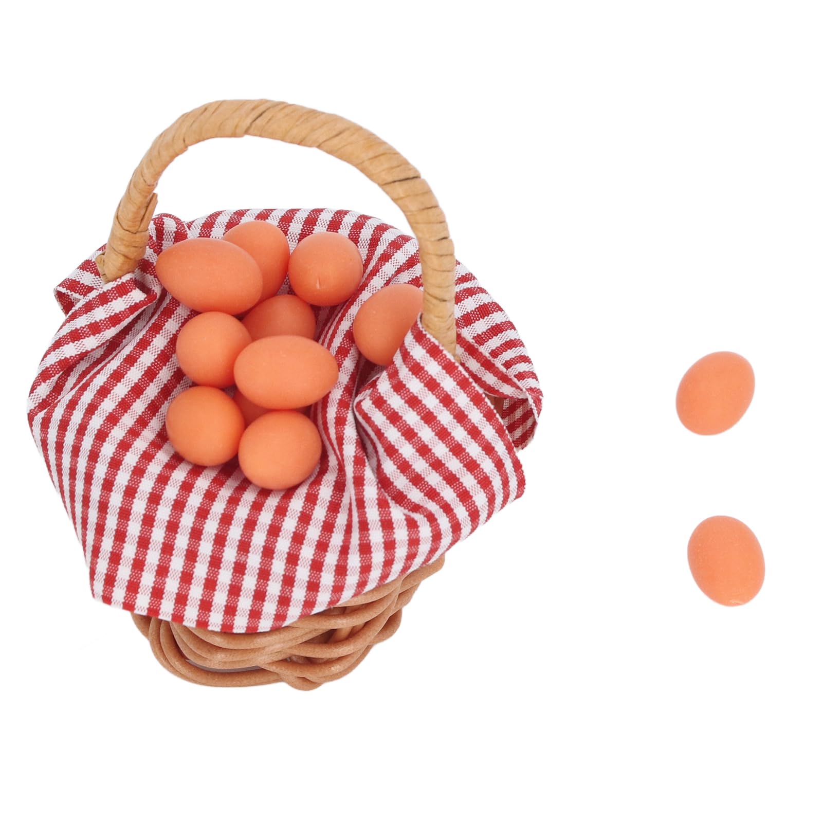 1:12 Scale Miniature Dollhouse Easter Basket with Chocolate Bunny - Perfect for Home Office Decor, DIY Dollhouse Accessories, and Easter Themed Displays