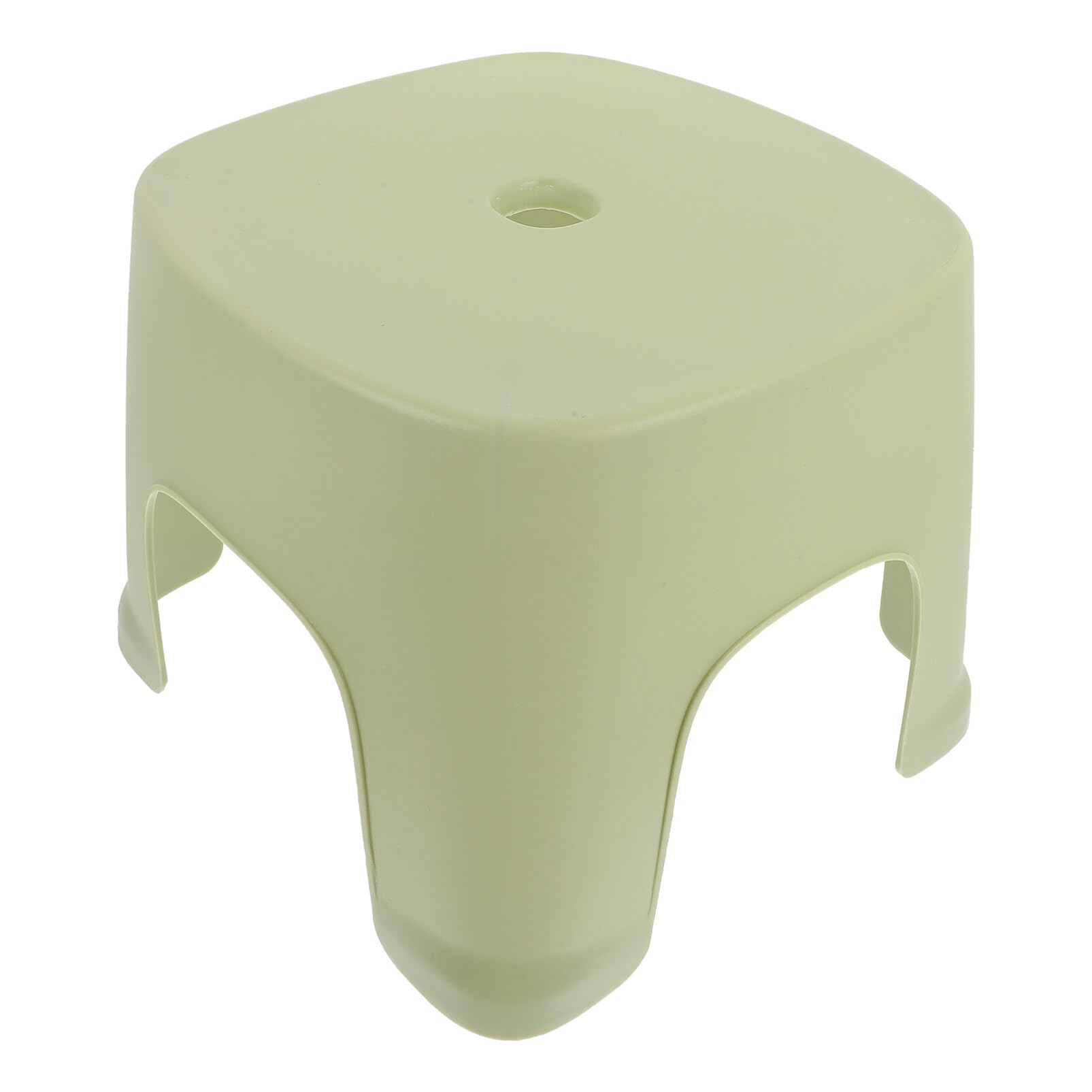 **Kichvoe Small Plastic Step Stool - Light Green Toddler Toilet Training & Shoe Changing Stool - Non-Slip Bathroom & Kids Room Stool for Potty Training, Shoe Changing & Home Use**