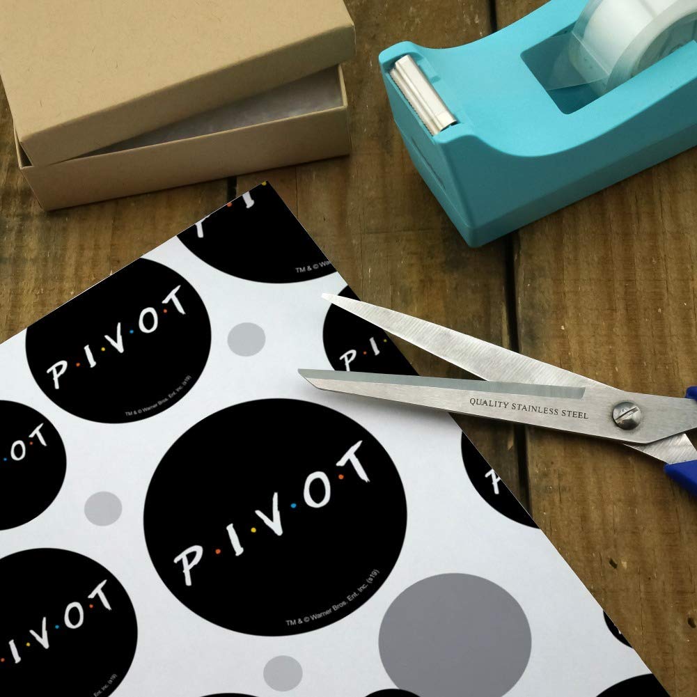 Friends TV Show Themed PIVOT Gift Wrap Paper Roll - 24 Inches x 10 Feet Wrapping Paper for Birthday, Christmas Gifts - Perfect for Fans of the Sitcom Friends