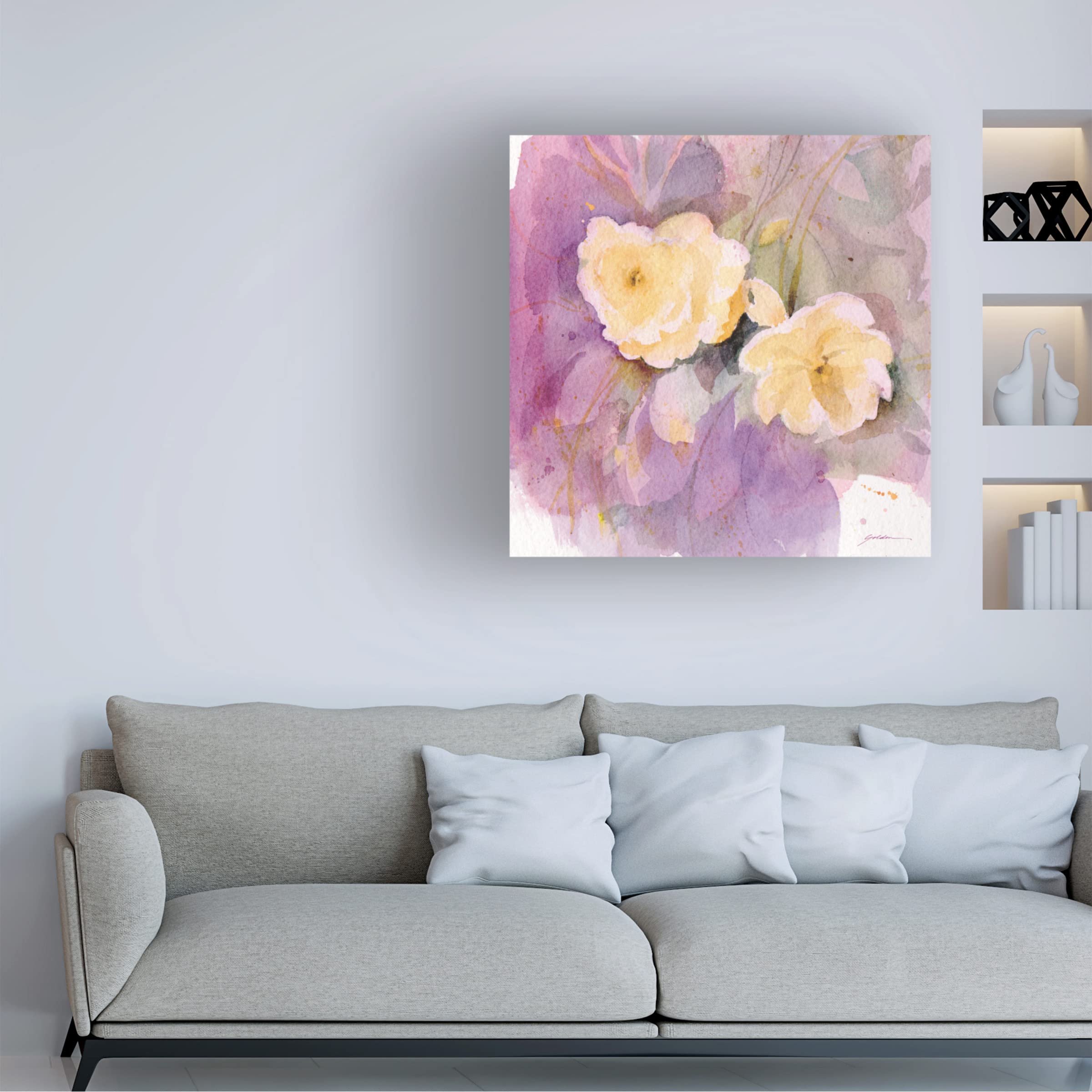 Trademark Fine Art 'Friendship' Canvas Wall Art by Sheila Golden - Perfect for Living Room, Bedroom & Office Decor