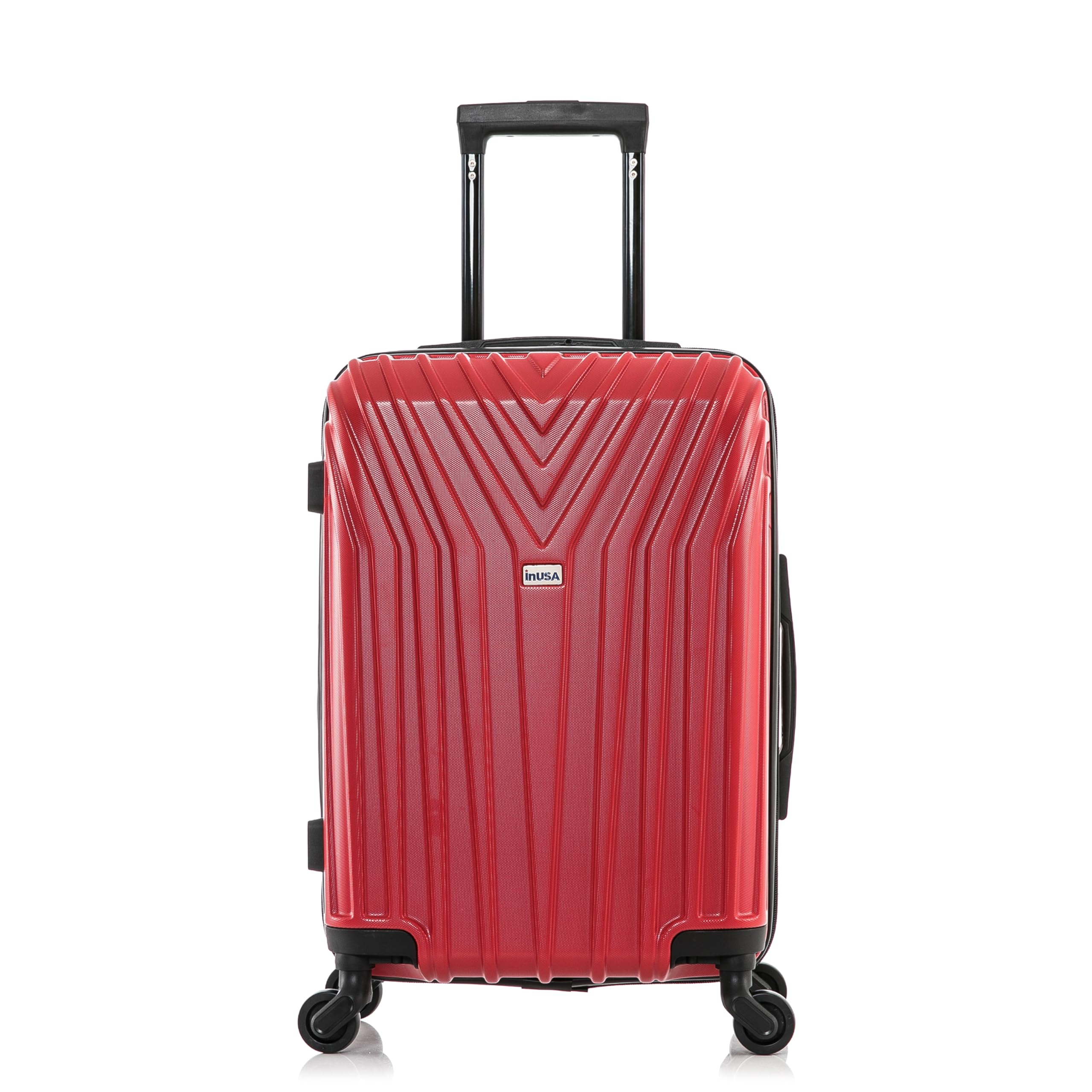 InUSA VASTY 20-Inch Lightweight Hardshell Spinner Luggage - Durable Carry-On Suitcase with Telescopic Handle & 360° Wheels (Red) - Perfect for Business Trips, Weekend Getaways & Air Travel