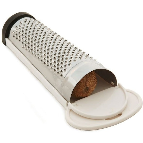 Premium Stainless Steel Nutmeg Grater - Microplane Zester for Fresh Spices - Perfect for Baking, Cooking & Garnishing Dishes