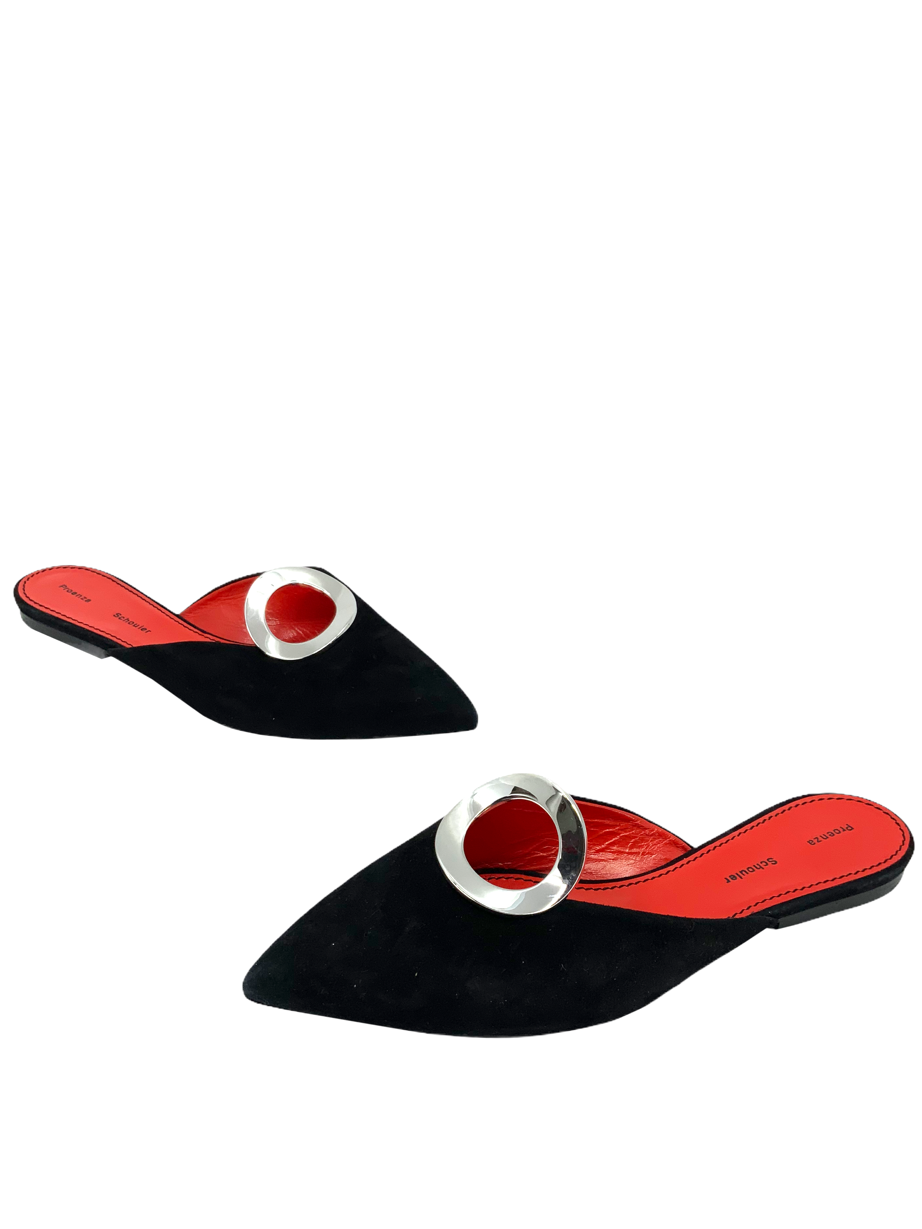 Proenza Schouler Women's Size 8 Suede Grommet Slides Sandals - Comfortable Summer Casual Shoes for Beach, Vacation & Everyday Wear