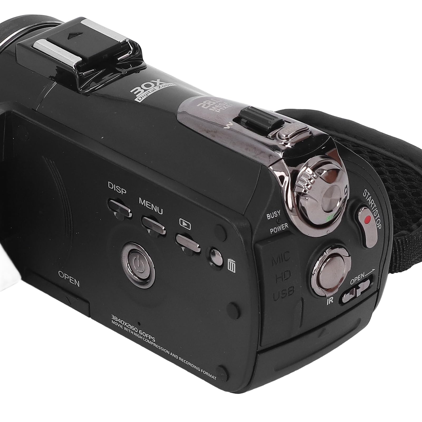 4K Video Camera Camcorder 28MP 60FPS with IR Night Vision & 30X Zoom - 3.0