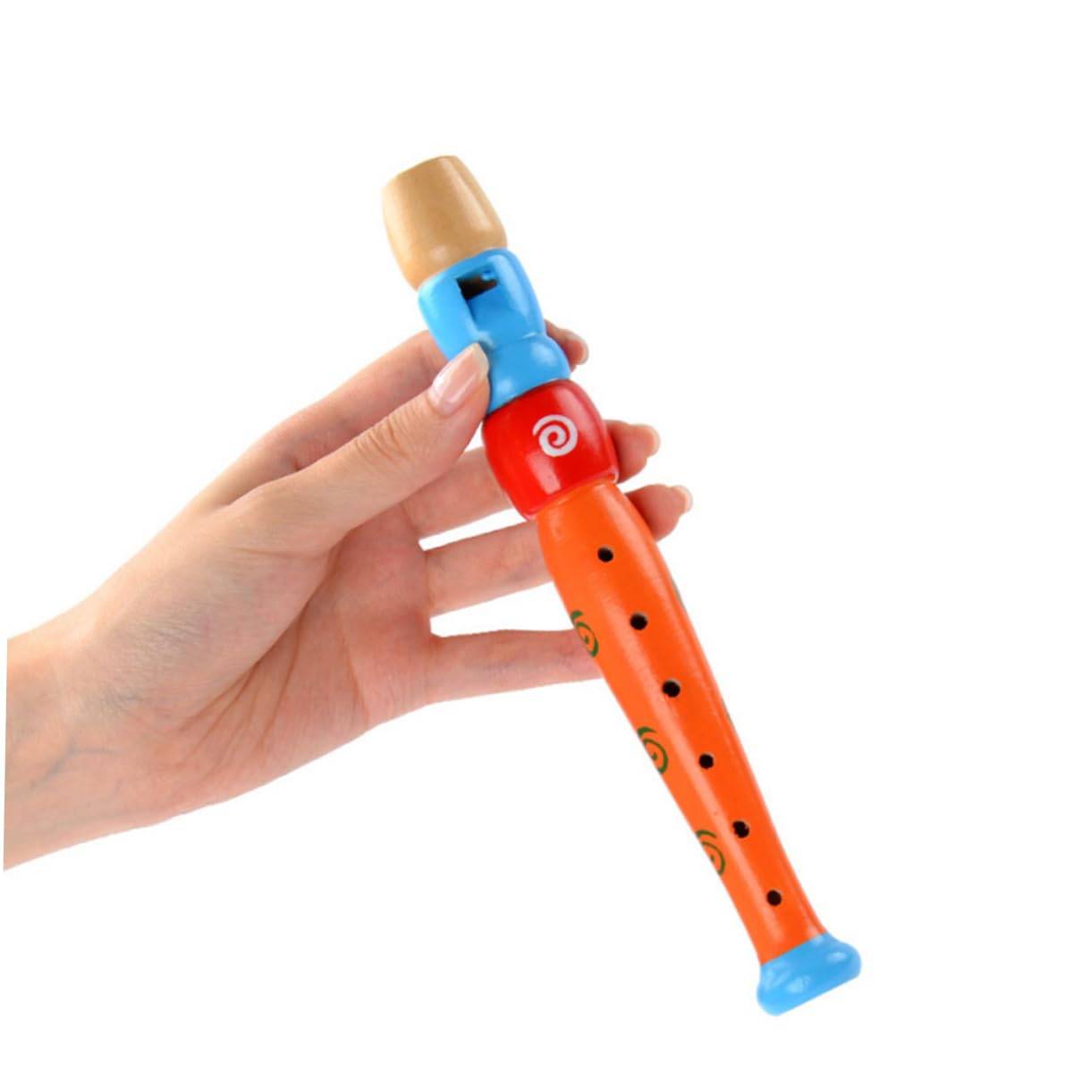 12-Piece Wooden Piccolo 6-Hole Musical Instrument Toy Set for Kids & Students - Sensory Learning Toy for Music Education, Classroom & Home Play