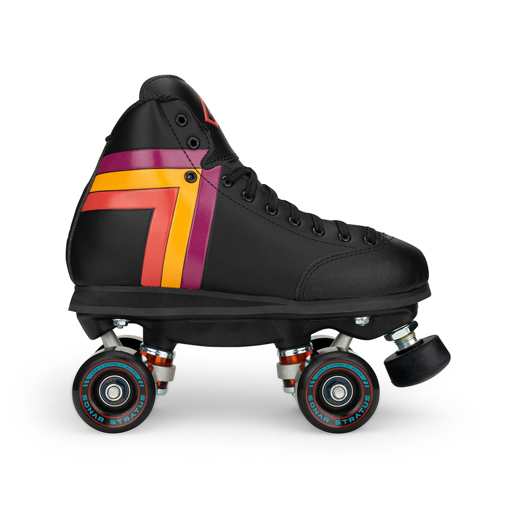 Antik Skyhawk Park Skate Set - Black Roller Skates for Outdoor & Indoor Skating, Park & Rink Use