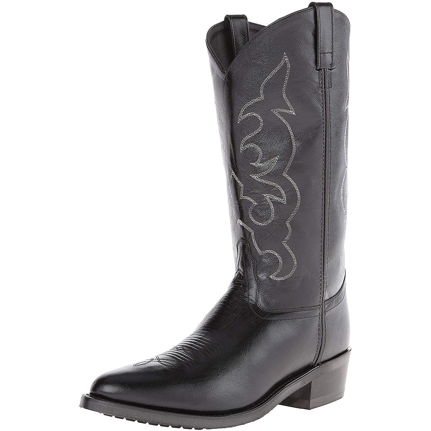 Men's Cowboy Boots - Old West Western Boots with Stitched Detail & Cushioned Round Toe for Comfort | Perfect for Rodeo, Country Dancing & Western Fashion